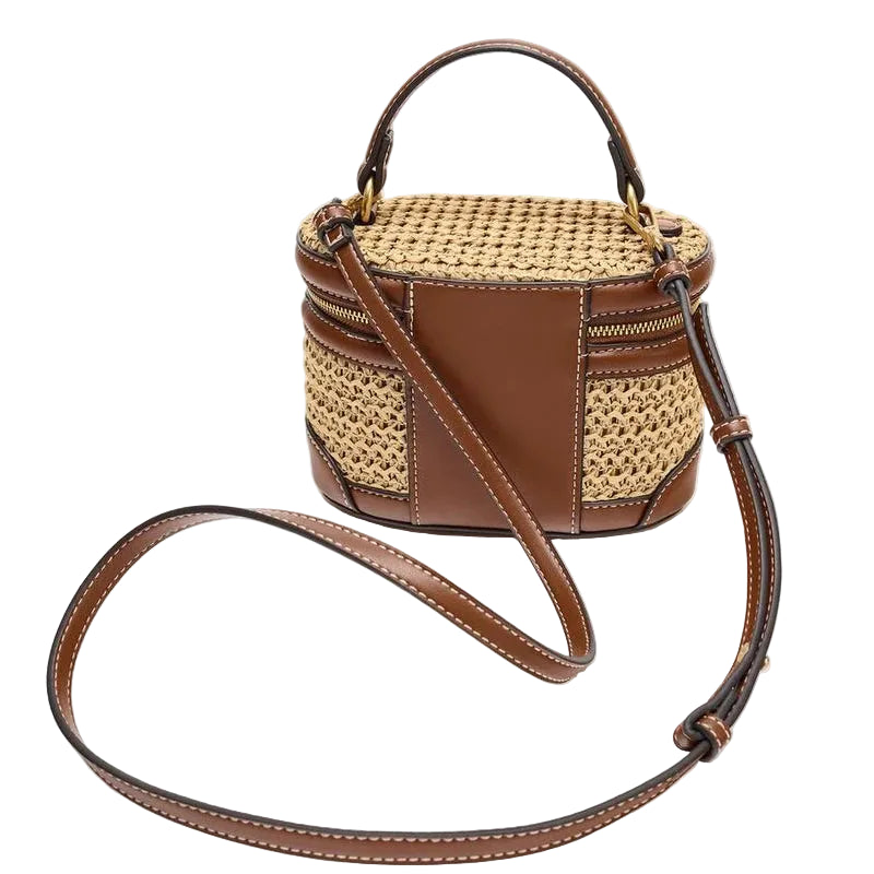 Iris Straw Box Bag