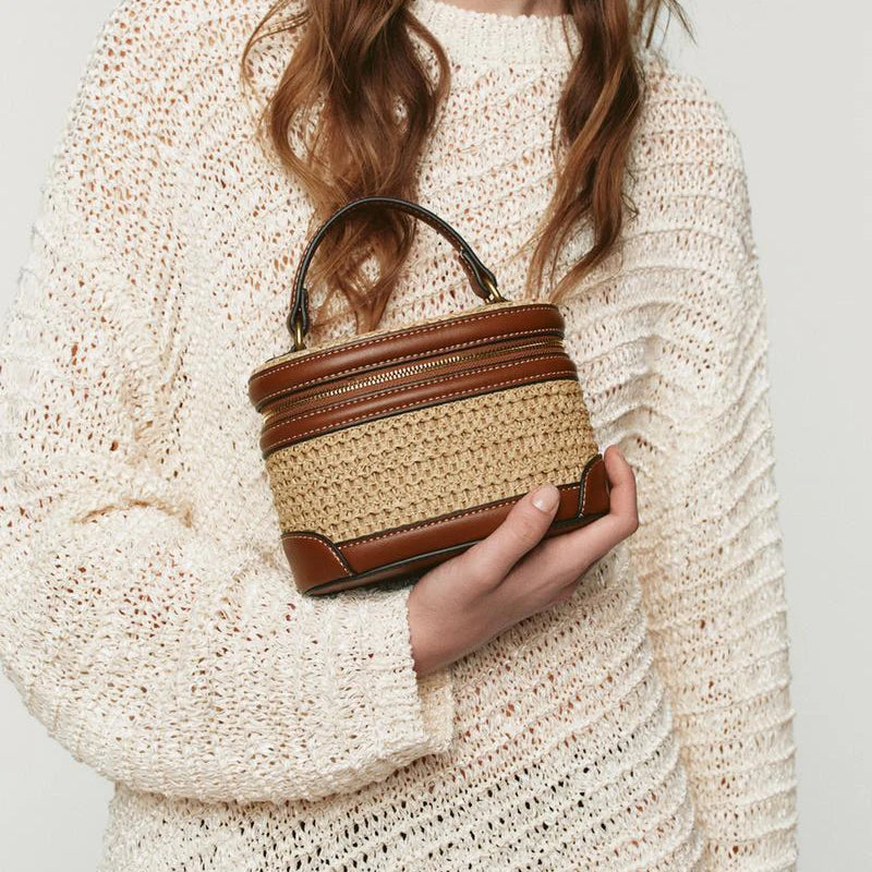 Iris Straw Box Bag