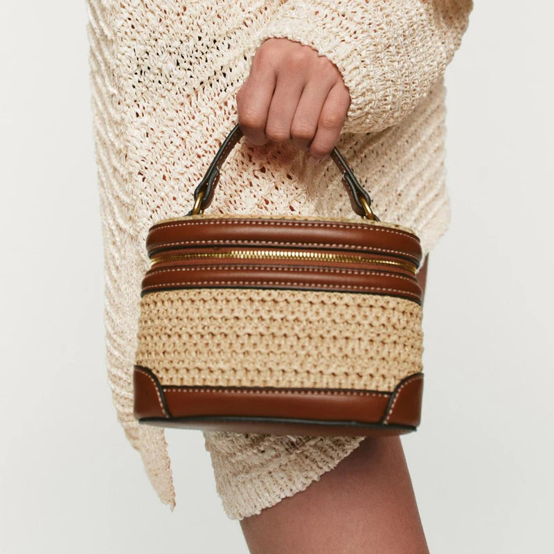 Iris Straw Box Bag