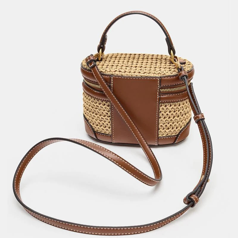 Iris Straw Box Bag
