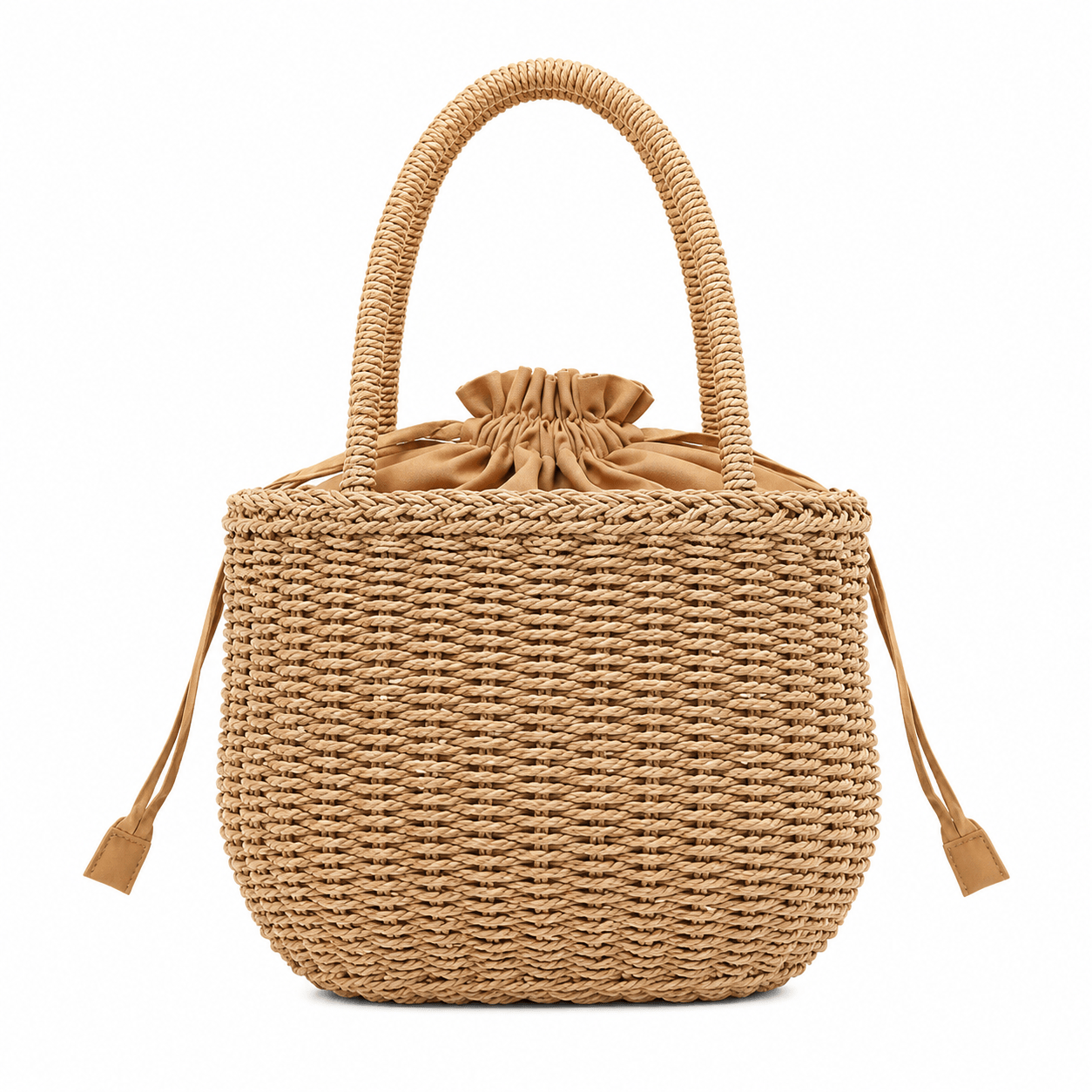 Milae Straw Bucket Bag